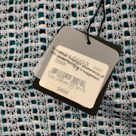 St. John NWT Seaglass  Checked Knit Pencil Skirt - Picture 5 of 8